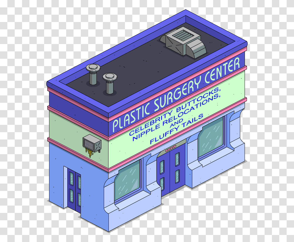 Simpsons Tapped Out Plastic Surgery Center, Urban, Building, Housing Transparent Png
