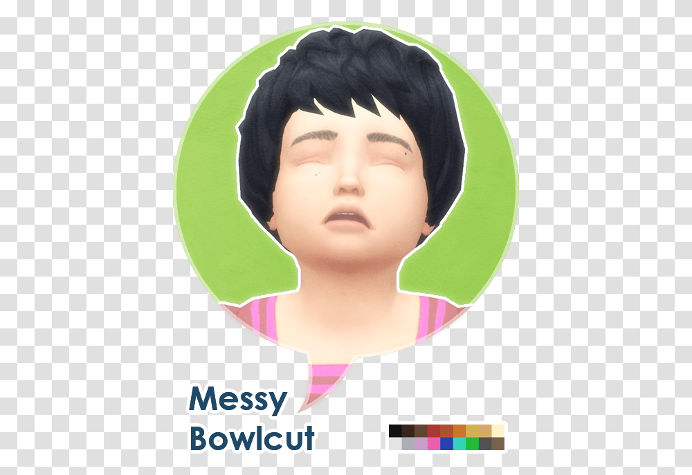Sims 4 Cc Bowl Cut Child, Head, Face, Person, Hair Transparent Png
