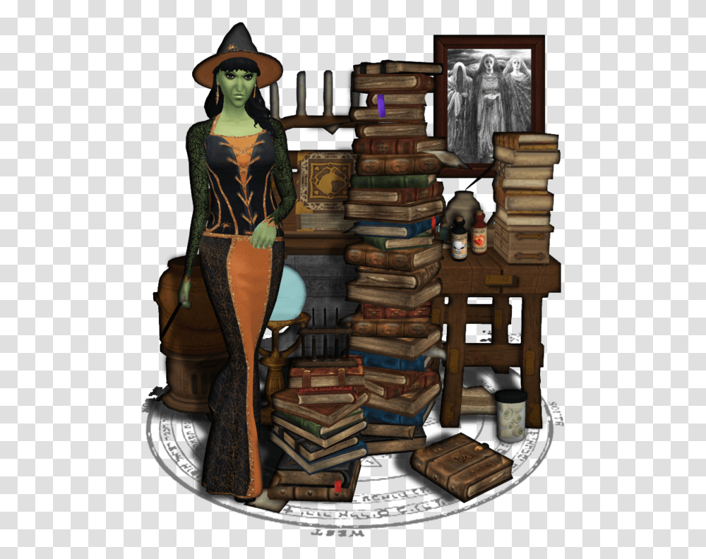 Sims 4 Custom Content Witch, Furniture, Shelf, Figurine, Advertisement Transparent Png