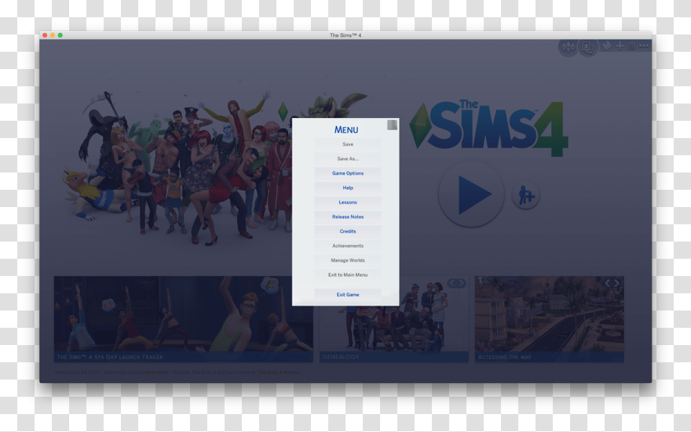 Sims 4 Exit Screen, Person, Electronics, Computer, Crowd Transparent Png