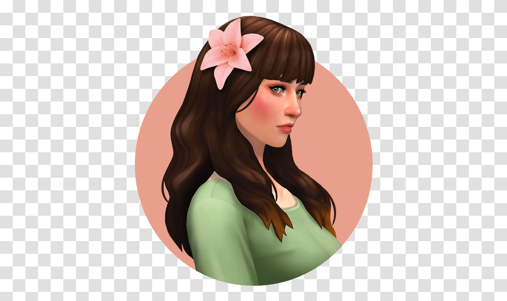 Sims 4 Hair Flower, Person, Human, Hair Slide Transparent Png
