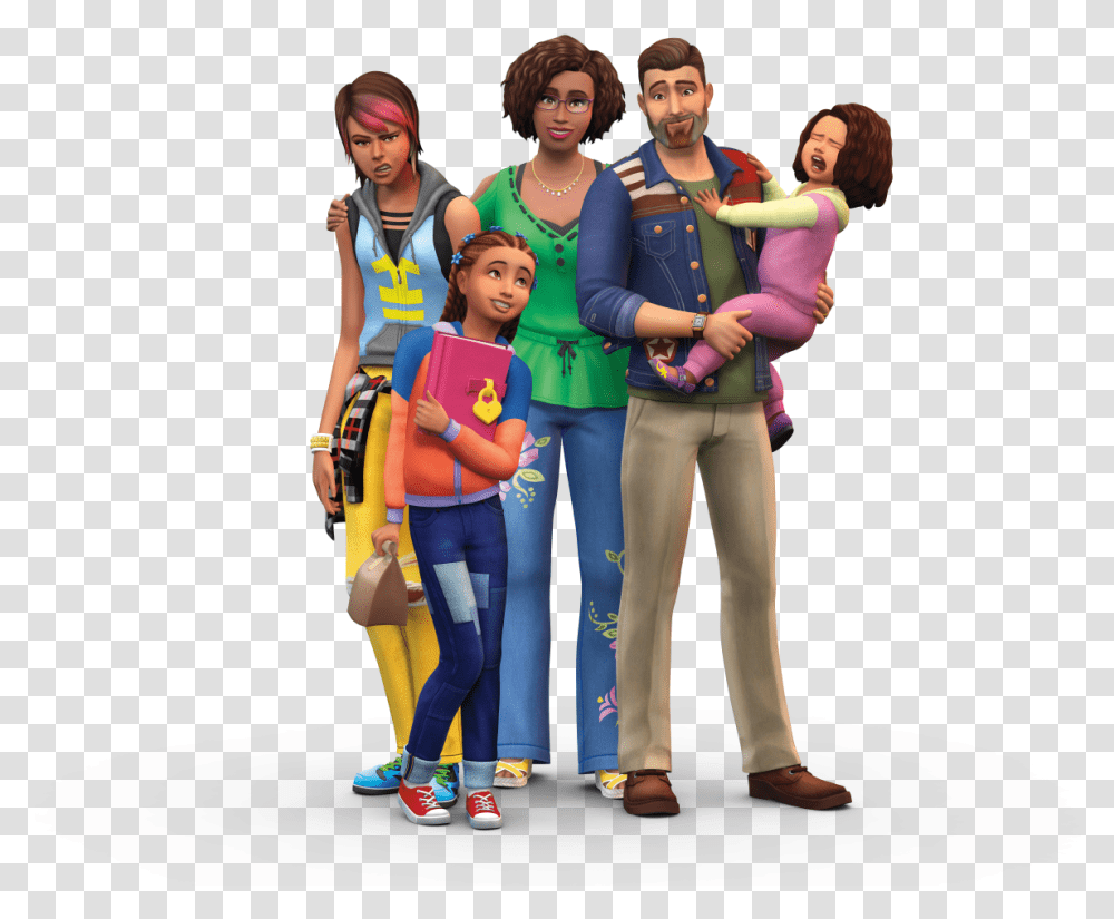 Sims 4 Logo Pack Jeu Gamepack Parents Render, Person, People, Family, Long Sleeve Transparent Png