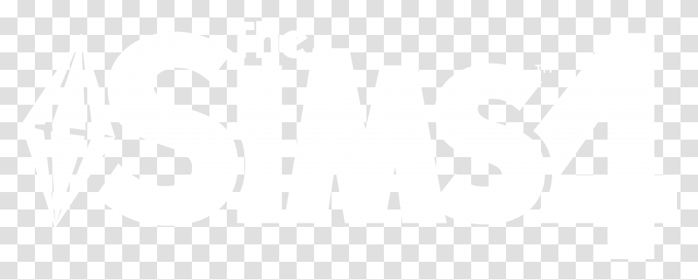 Sims 4 Logo Sims 4 Black And White Logo, Word, Label, Alphabet Transparent Png