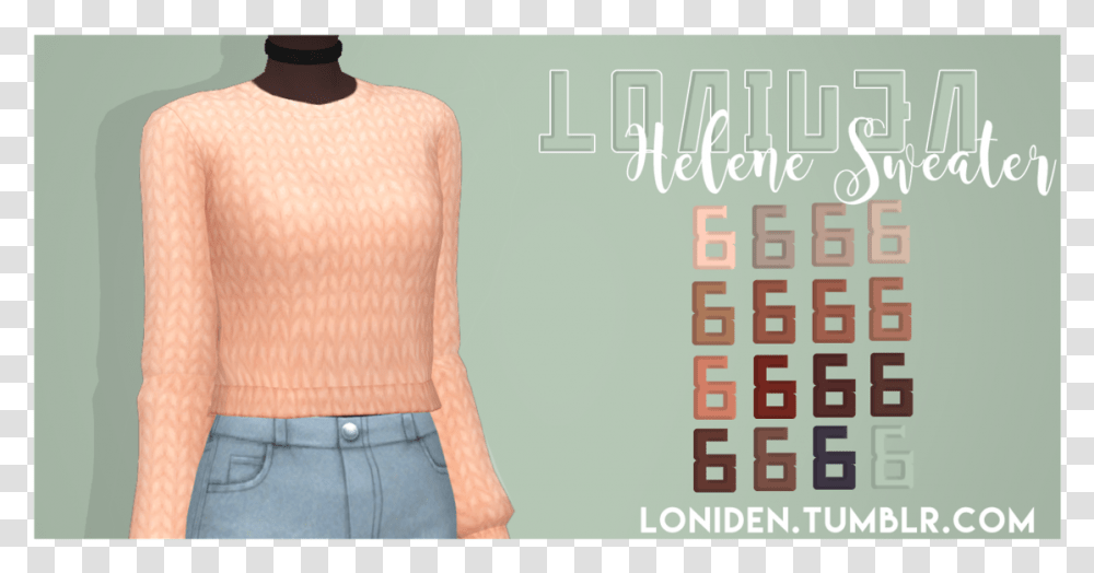 Sims 4 Mm Sweater, Sleeve, Long Sleeve, Person Transparent Png