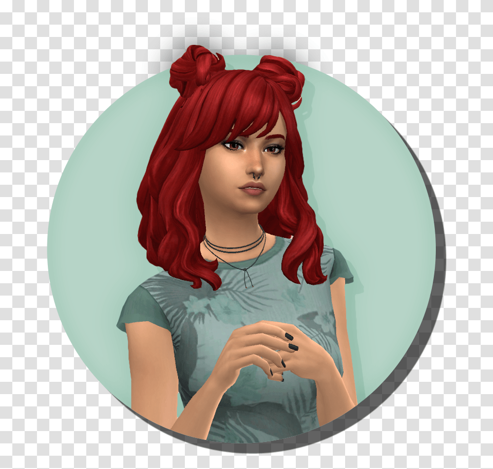 Sims 4 Plumbob Icon Me Girl, Hair, Person, Human, Wig Transparent Png