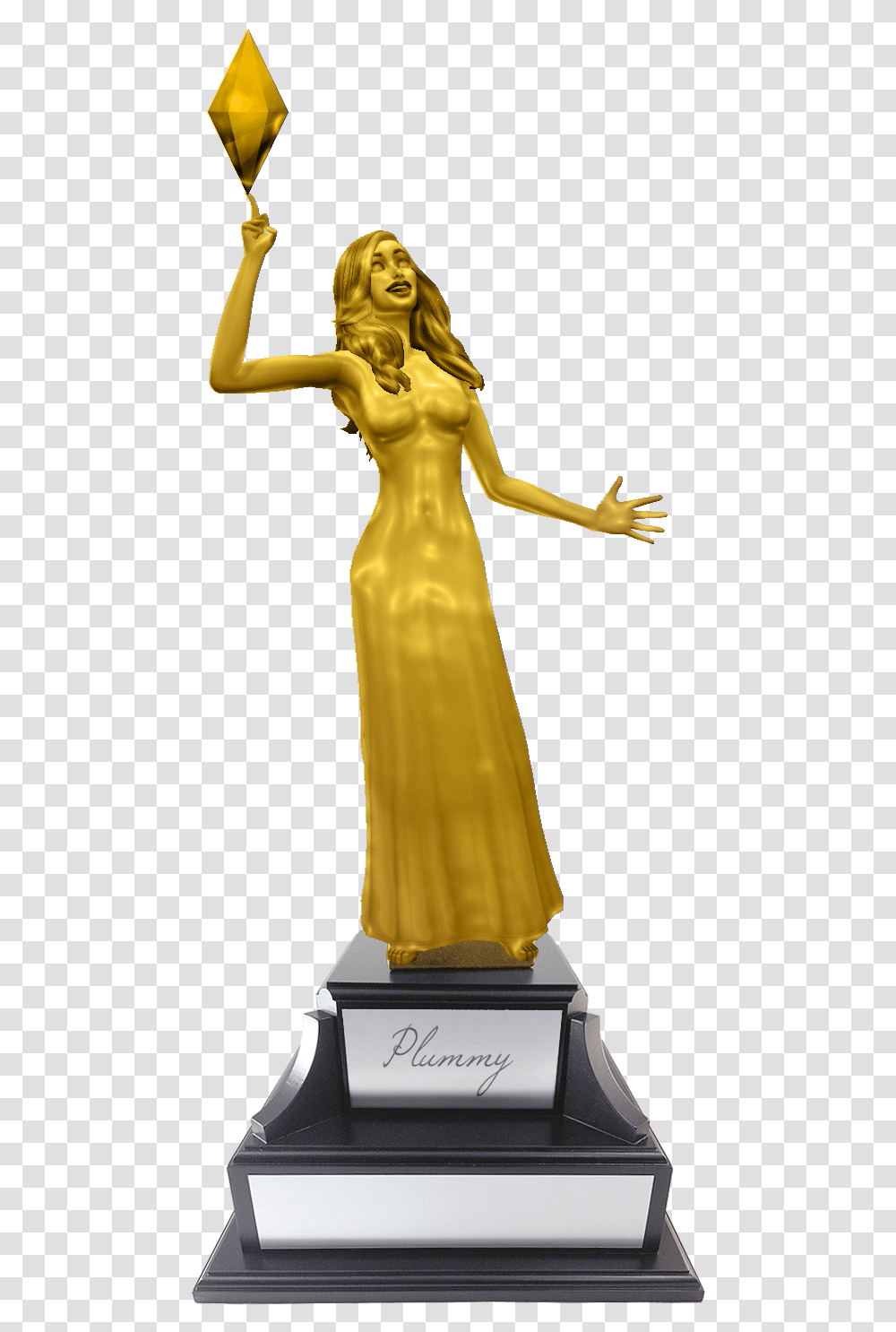 Sims 4 Plumbob Statue, Dress, Female, Person Transparent Png
