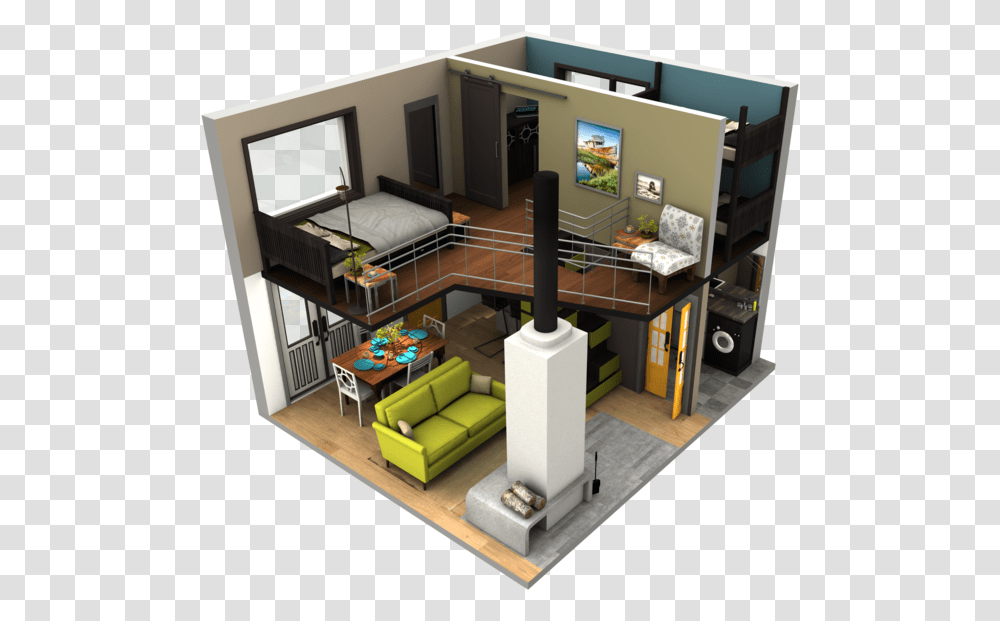 Sims 4 Tiny House Layout, Housing, Building, Furniture, Table Transparent Png