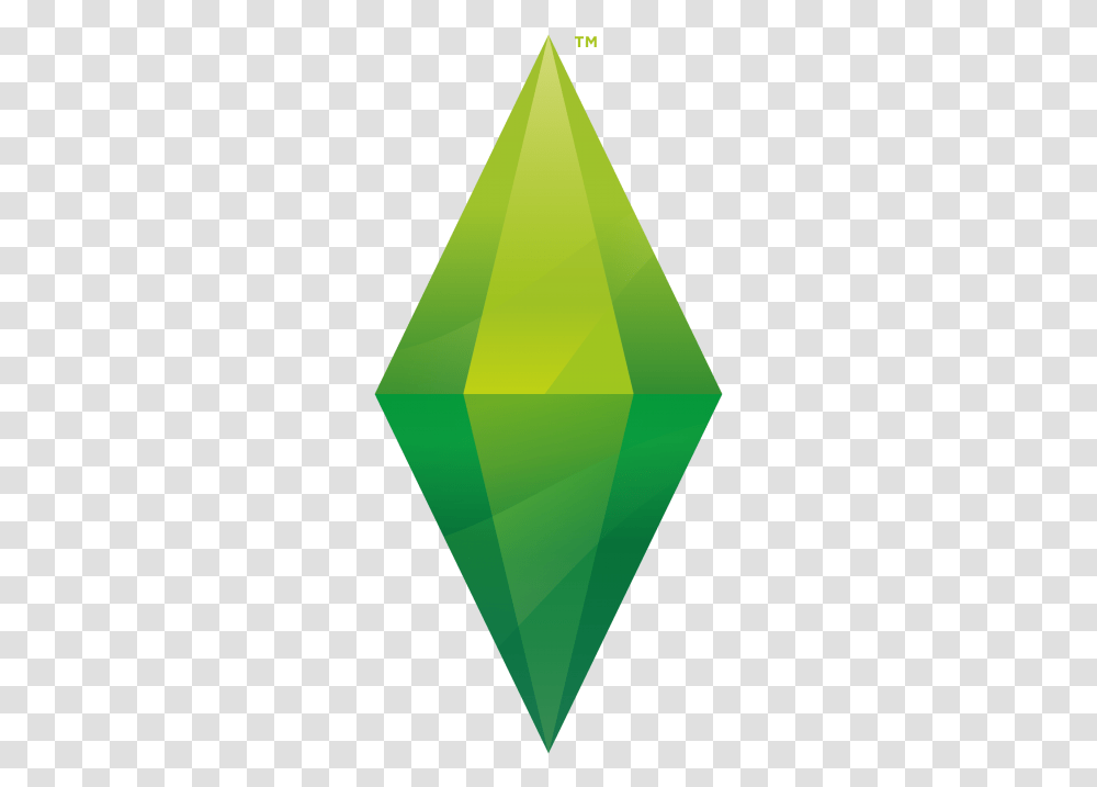 Sims Sims 4 Plumbob, Triangle, Green, Bottle, Crystal Transparent Png