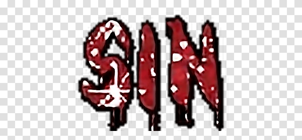 Sin Red Sparkle Goth Punk Emo Grunge Alt Alternative Sin Grunge Text Emo, Person, Hand Transparent Png