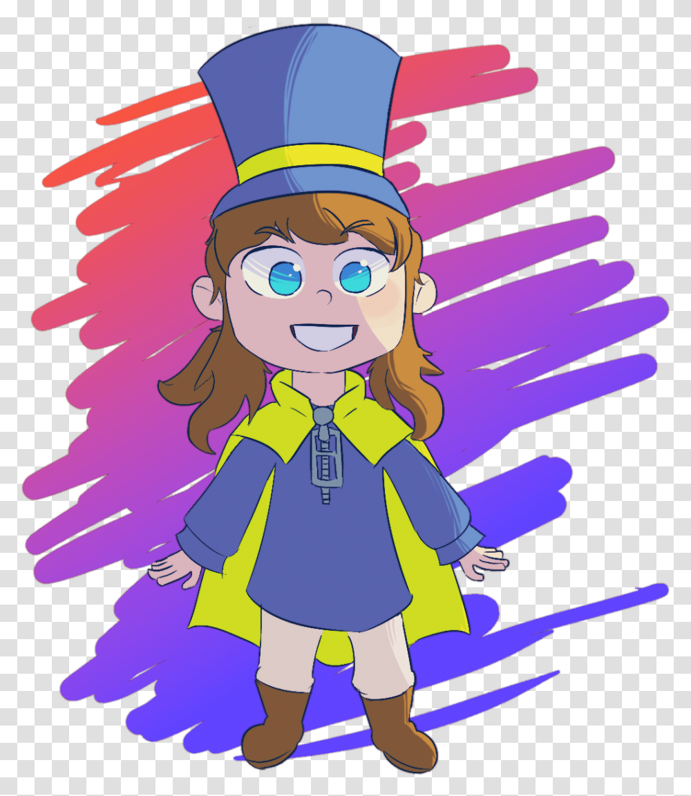 Since I Really Love A Hat In Time I Drew Hat Kid Art A Hat In Time Kid, Person, Drawing, Costume Transparent Png