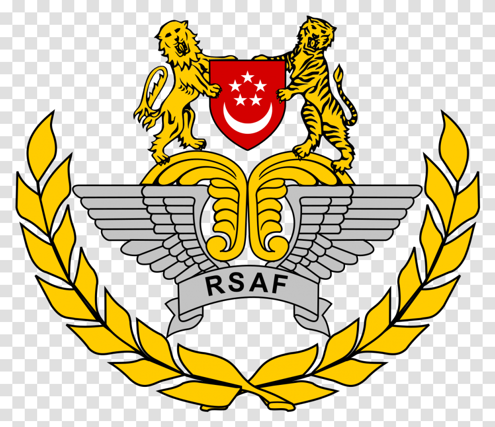 Singapore Air Force Logo, Emblem, Trademark, Poster Transparent Png