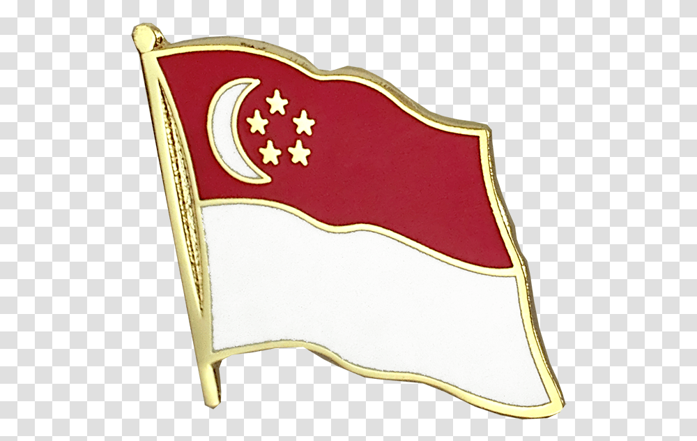 Singapore Flag Lapel Pin Flag, Cushion, Pillow, Furniture Transparent Png