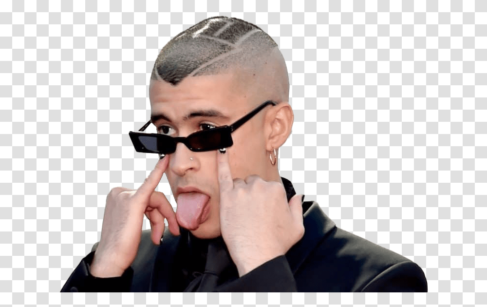 Singer Bad Bunny Free Image Rosalia And Bad Bunny, Person, Human, Sunglasses, Accessories Transparent Png