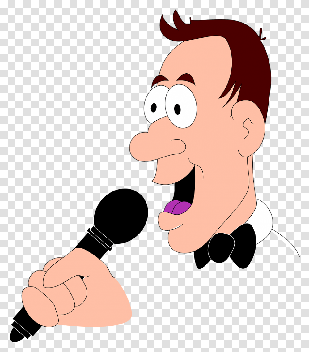 Singer Clipart Commentator Cartoon, Hand, Head, Ear Transparent Png