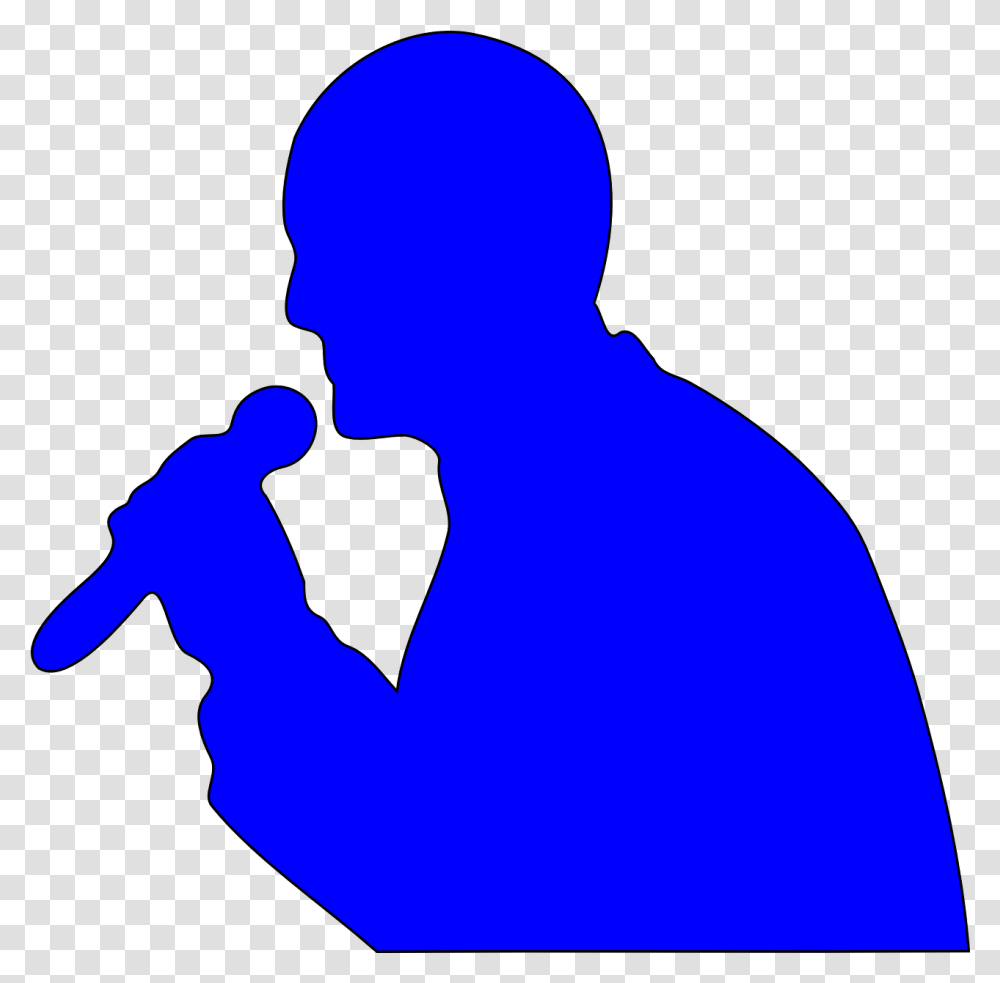 Singer Silhouette Microphone Microphone Clip Art, Person, Human, Kneeling, Baby Transparent Png