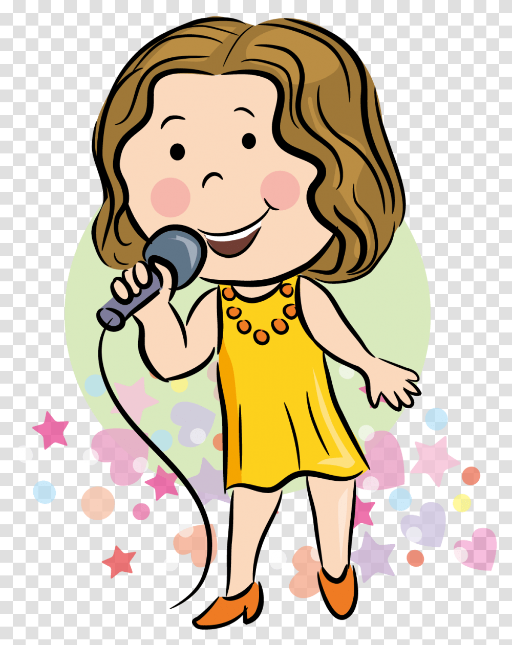 Singing Clip Art Singing Girl Clipart, Drawing, Female, Leisure Activities, Karaoke Transparent Png