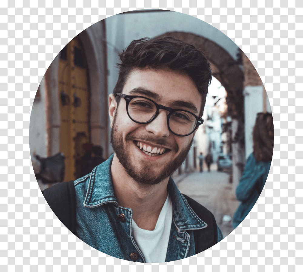 Singing Lessons Amsterdam Man Smiling Unsplash, Glasses, Accessories, Accessory, Person Transparent Png