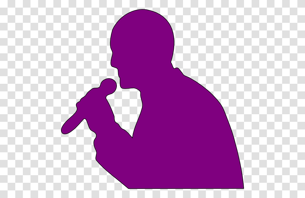 Singing Man Clip Art, Silhouette, Person, Human, Hoodie Transparent Png
