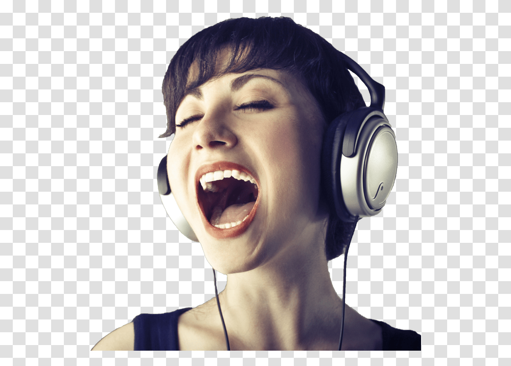 Singing People, Person, Human, Headphones, Electronics Transparent Png