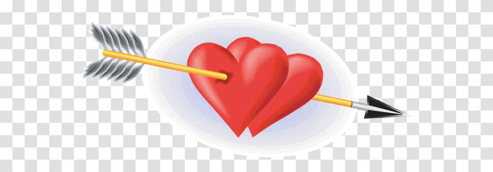 Singing Valentines Heart With An Arrow Cupid, Sweets, Food, Confectionery, Dish Transparent Png