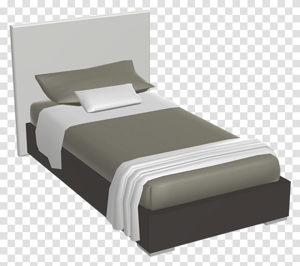 Single Bed 2 Image 3d Single Bed Free, Furniture, Mattress Transparent Png