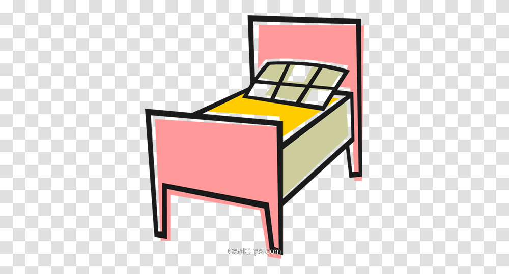 Single Bed Royalty Free Vector Clip Art Illustration, Furniture, Table, Tabletop, Bunk Bed Transparent Png