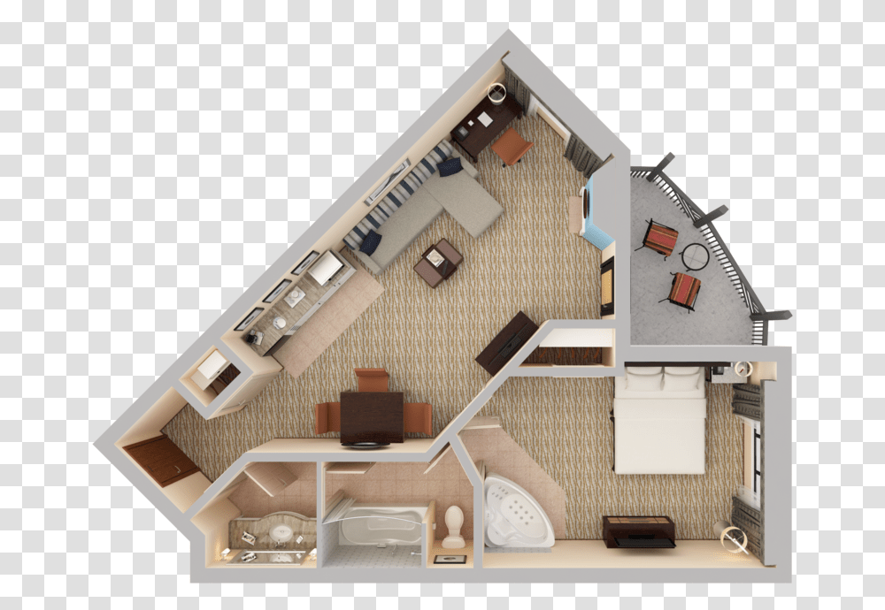 Single Bedroom Apartment Layout Jacuzzi, Floor Plan, Diagram, Plot Transparent Png