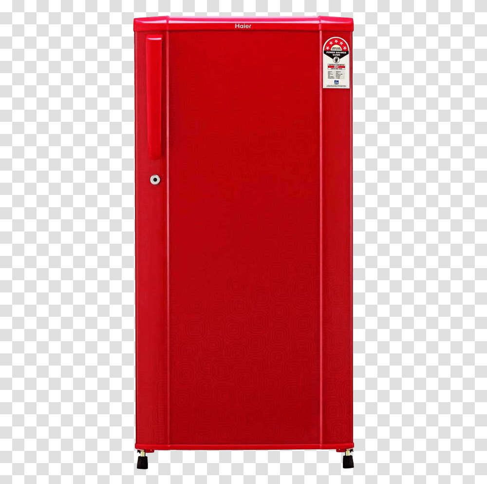Single Door Refrigerator Image Red Door, Appliance, File Binder Transparent Png