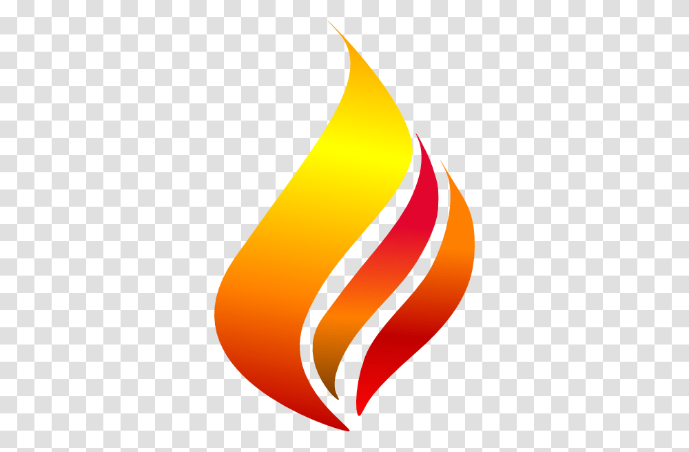 Single Fire Flame Clipart Black And White, Logo, Trademark, Plant Transparent Png