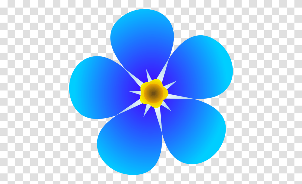 Single Forget Me Not Flower, Anemone, Plant, Blossom, Balloon Transparent Png
