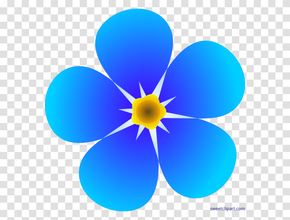 Single Forget Me Not Flower Clip Art, Anemone, Plant, Blossom, Balloon Transparent Png