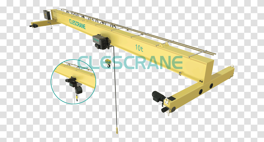 Single Girder Overhead Crane, Construction Crane Transparent Png