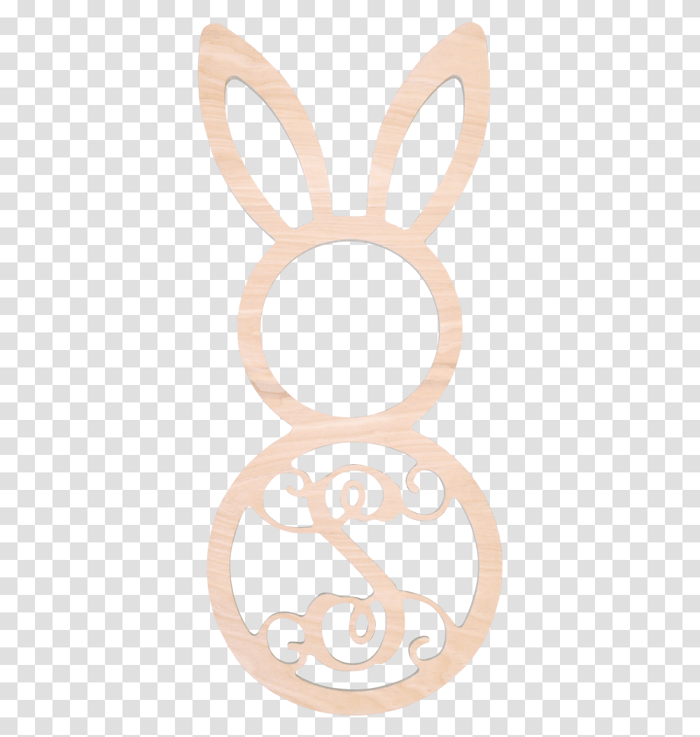Single Initial Mdf Easter Bunny Illustration, Logo, Trademark Transparent Png