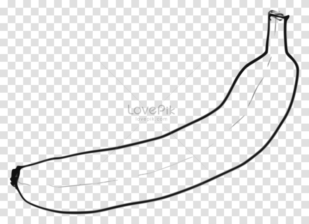 Single Line Art Bananas Sketch, Bow, Outdoors, Silhouette, Nature Transparent Png