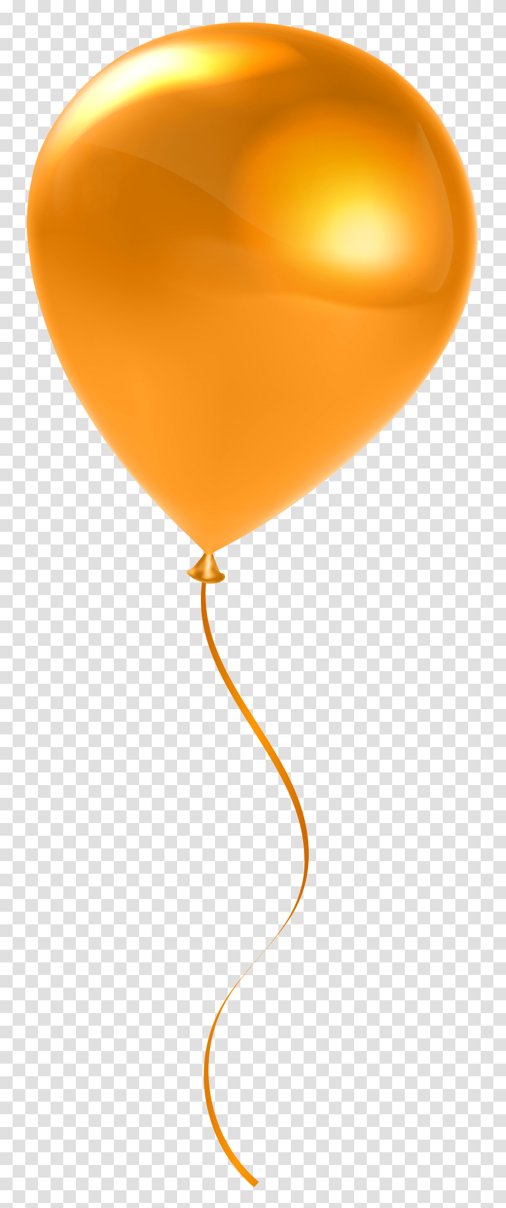 Single Orange Balloon Clip, Lamp Transparent Png