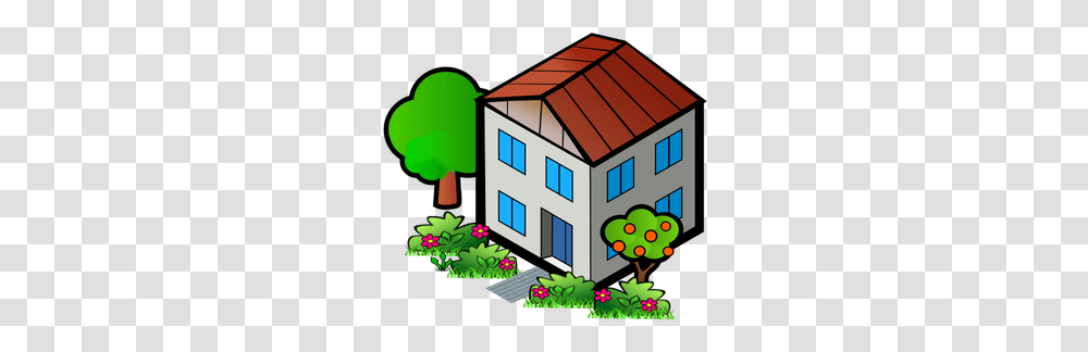 Single Parent Family Clipart, Housing, Building, Cottage, House Transparent Png