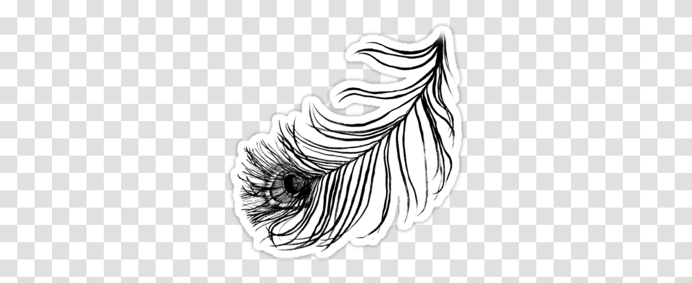 Single Peacock Feather 25 Off Iphone And Samsung Clip Art, Person, Drawing, Tiger, Wildlife Transparent Png