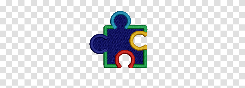 Single Puzzle Piece Autism Embroidered Patch, Alphabet, Number Transparent Png