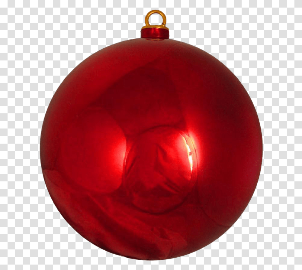 Single Red Christmas Ball Hd Red Xmas Ball, Ornament, Sphere, Lamp Transparent Png