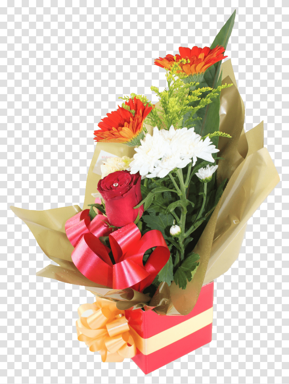 Single Rose A Bouquet Of Flowers Featuring A Single Bouquet, Plant, Blossom, Flower Bouquet, Flower Arrangement Transparent Png