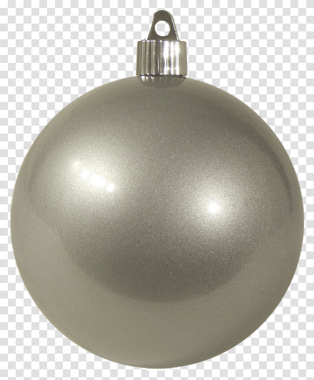Single Silver Christmas Ball File Christmas Ornament, Lamp, Sphere, Moon, Outer Space Transparent Png