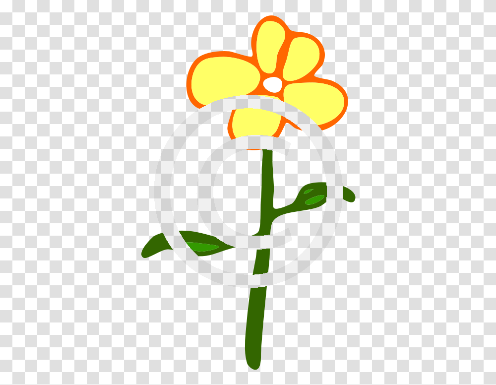 Single Yellow Flower - Tigerstock Flower Cartoon, Bird, Animal, Beak, Light Transparent Png