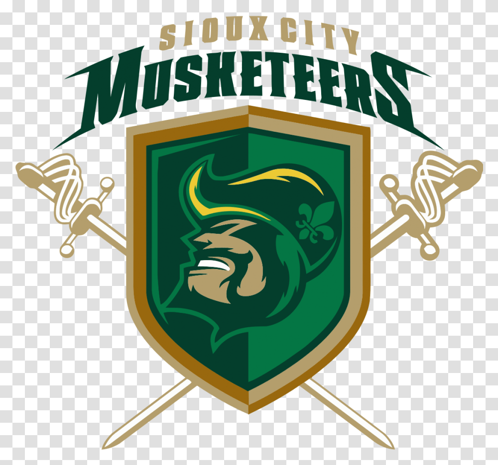 Sioux City Musketeers Logo, Armor, Emblem, Trademark Transparent Png