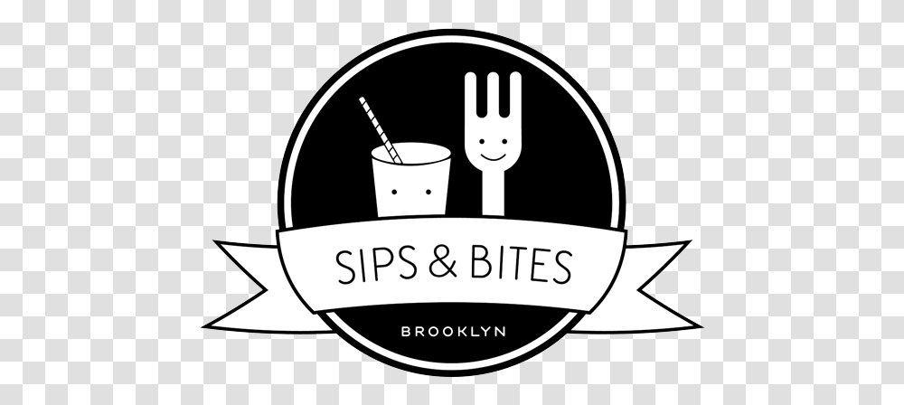 Sips Bites Cute Food Logo Design, Fork, Cutlery Transparent Png