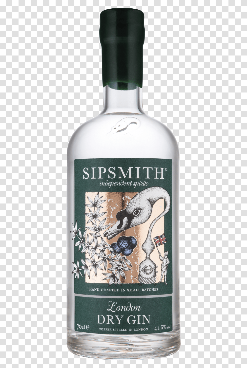 Sipsmith London Dry Gin Glass Bottle, Liquor, Alcohol, Beverage, Drink Transparent Png