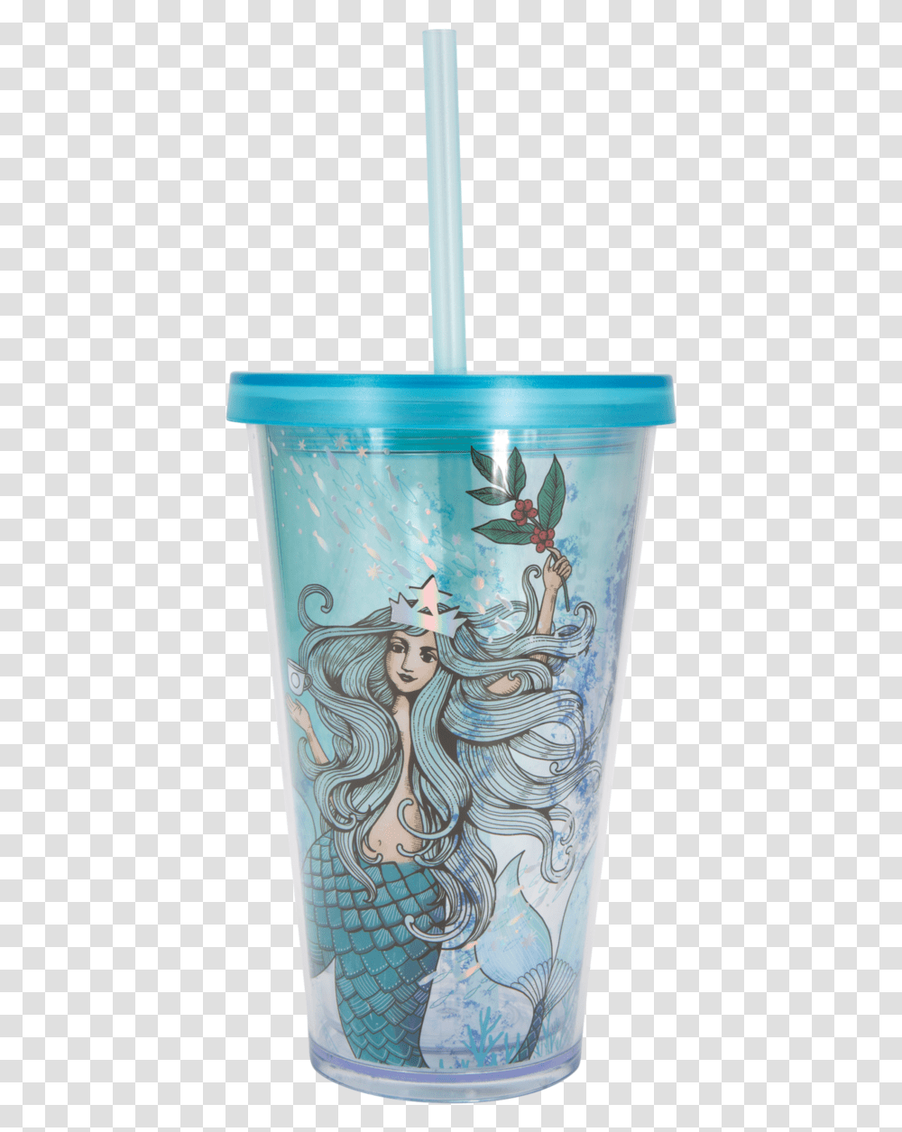 Siren Cold Cup 16oz Full Body Starbucks Anniversary Collection 2019, Bucket, Dessert, Food, Animal Transparent Png