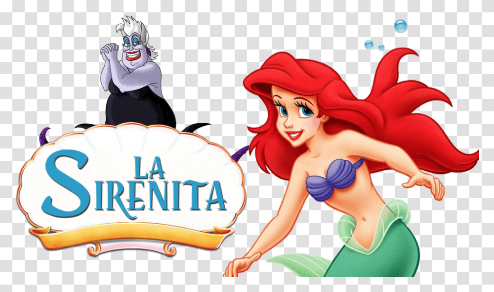 Sirenita Cartoon Ariel Little Mermaid, Comics, Book, Person, Performer Transparent Png