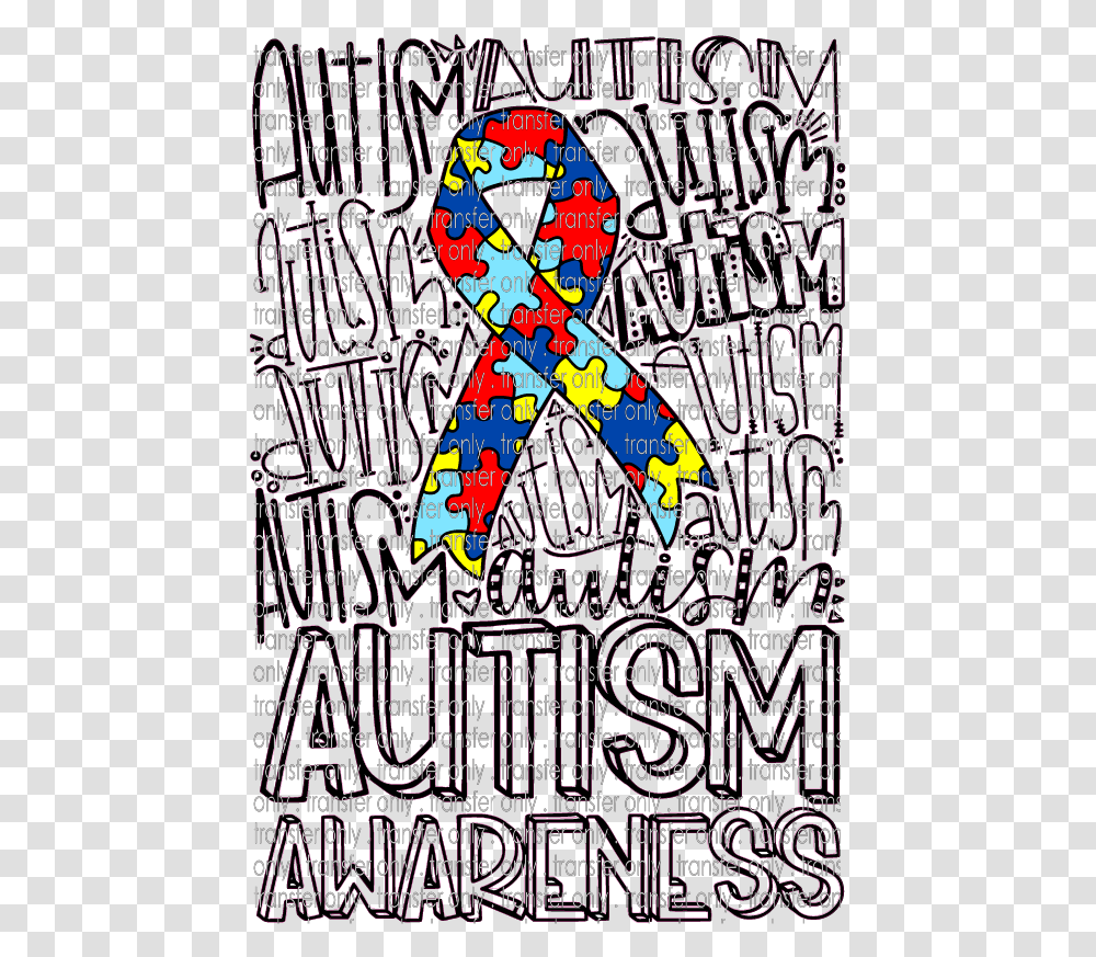 Siser Awr 52 Autism Awareness Ribbon Poster, Text, Alphabet, Label, Word Transparent Png