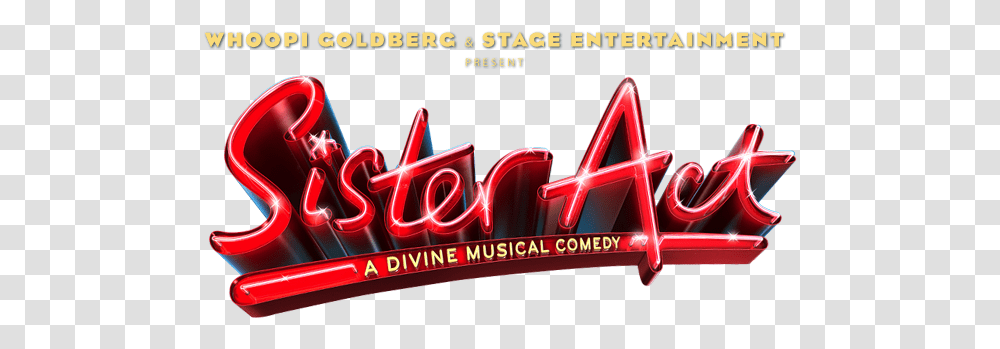 Sister Act Sister Act Broadway Logo, Word, Dynamite, Text, Light Transparent Png