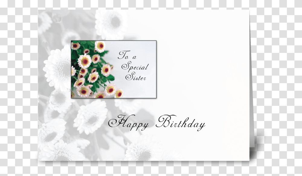 Sister Birthday Flowers Greeting Card Craft, Envelope, Mail Transparent Png